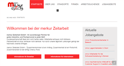 Desktop Screenshot of merkur-zeitarbeit.de