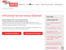 Tablet Screenshot of merkur-zeitarbeit.de