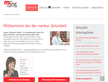 Tablet Screenshot of merkur-zeitarbeit.org